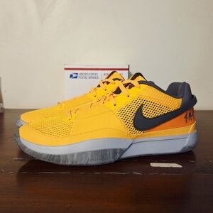 Nike Ja 1 PE Wet Cement Laser Orange Basketball Shoes FV1281-800 Mens 11 NWOB